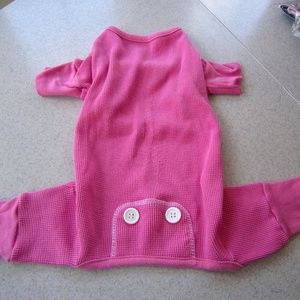 Fashion Print Dog Pajamas Pink Thermal LongJohns